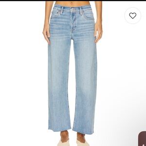 Re/Done Mid Rise Wide Leg Crop Jeans